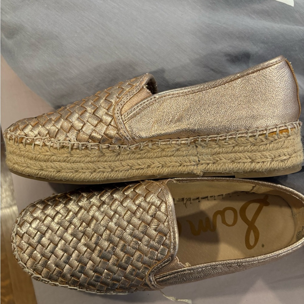 Sam Edelman Rose Gold Catherine Platform Espadrilles